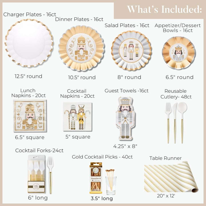 Gilded Nutcracker: Christmas Table for 16
