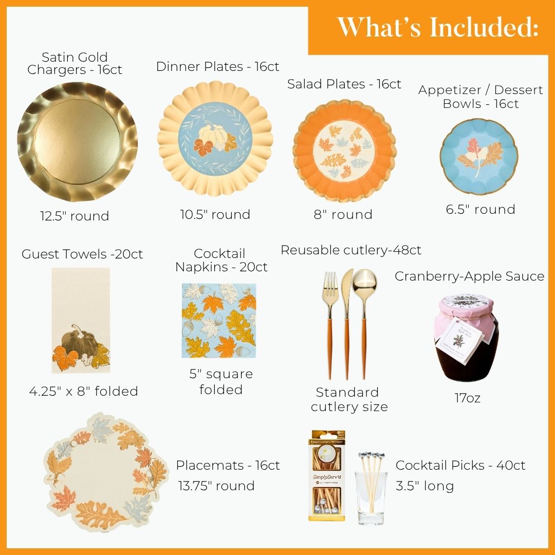 Gilded Harvest: Thanksgiving Table for 16