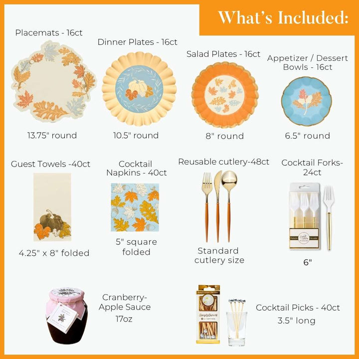 Gilded Harvest: Thanksgiving Table for 16