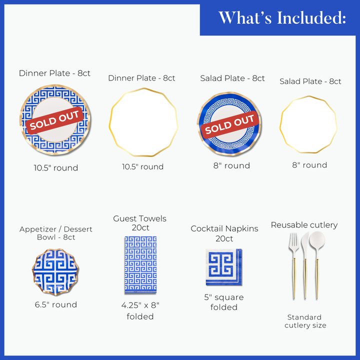 Greek Key Table Setting