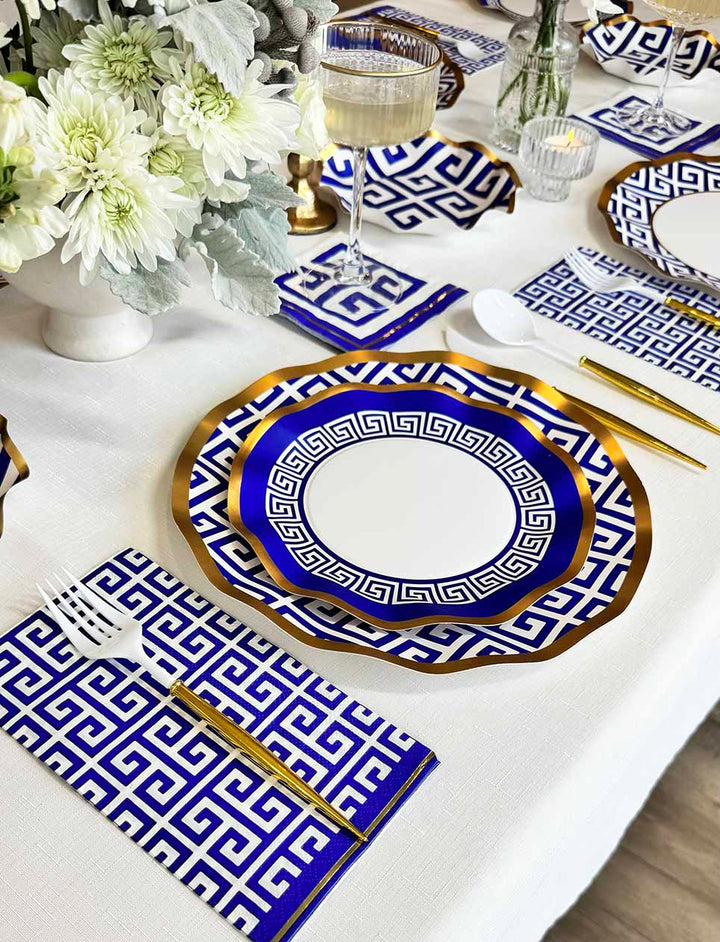 Greek Key Table Setting