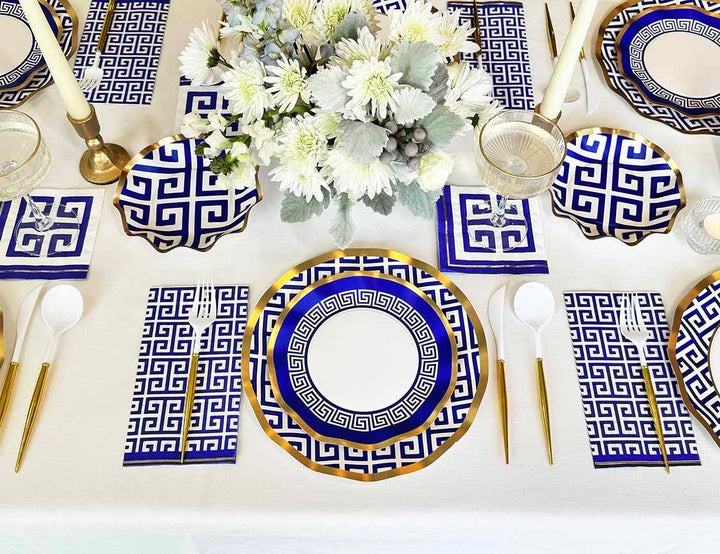 Greek Key Table Setting