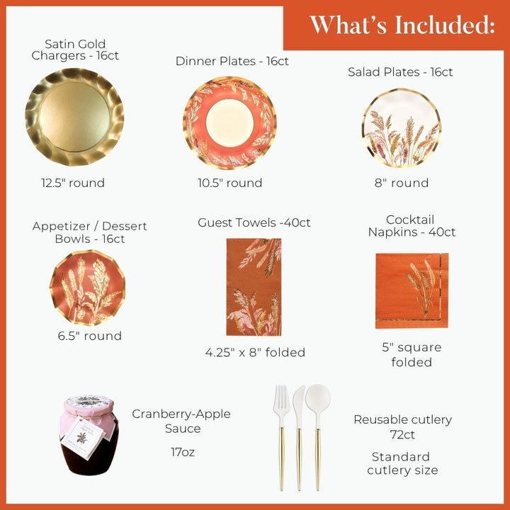 Harvest Wheat: Thanksgiving Table for 16