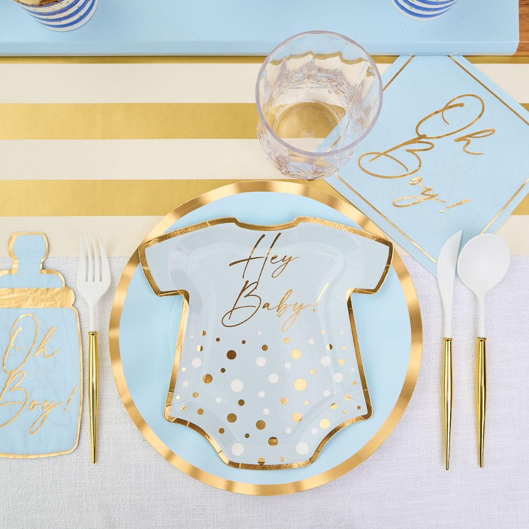 Hey Baby Blue Table Setting