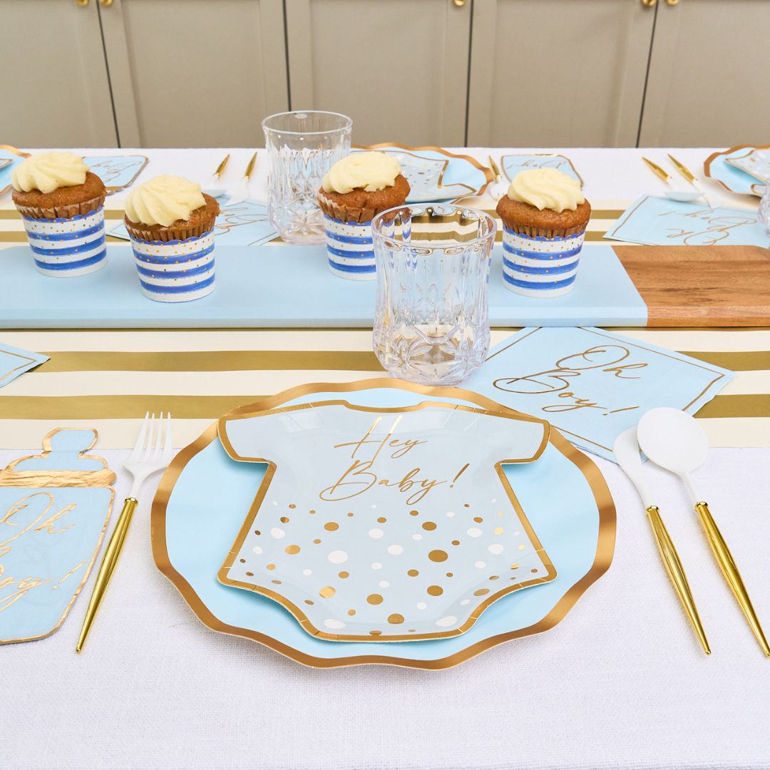 Hey Baby Blue Table Setting