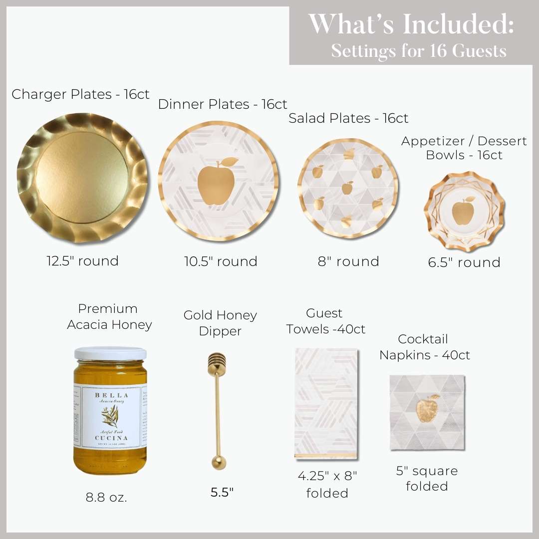Ultimate Rosh Table for 16: Golden Apple