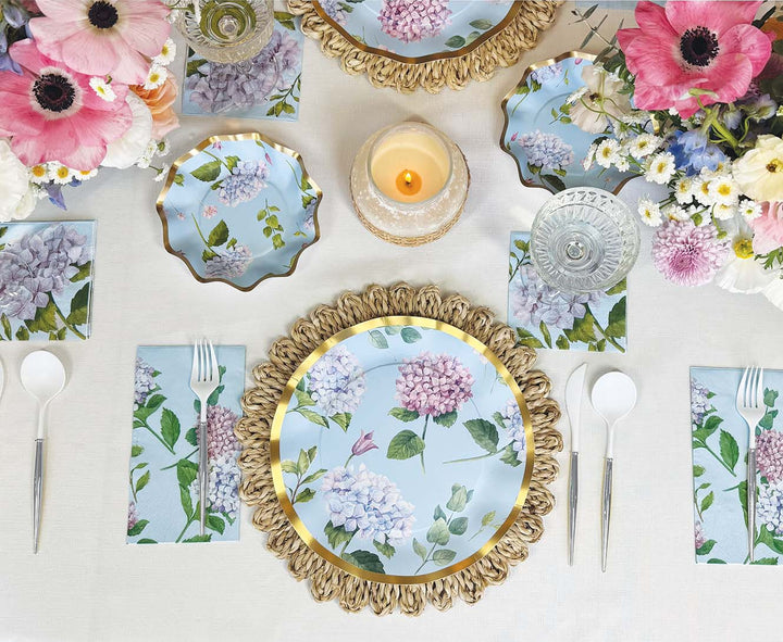 Spring Tablescape for 16: Hydrangea