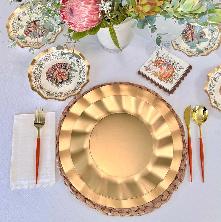 Turkey & Gourds: Thanksgiving Table for 16