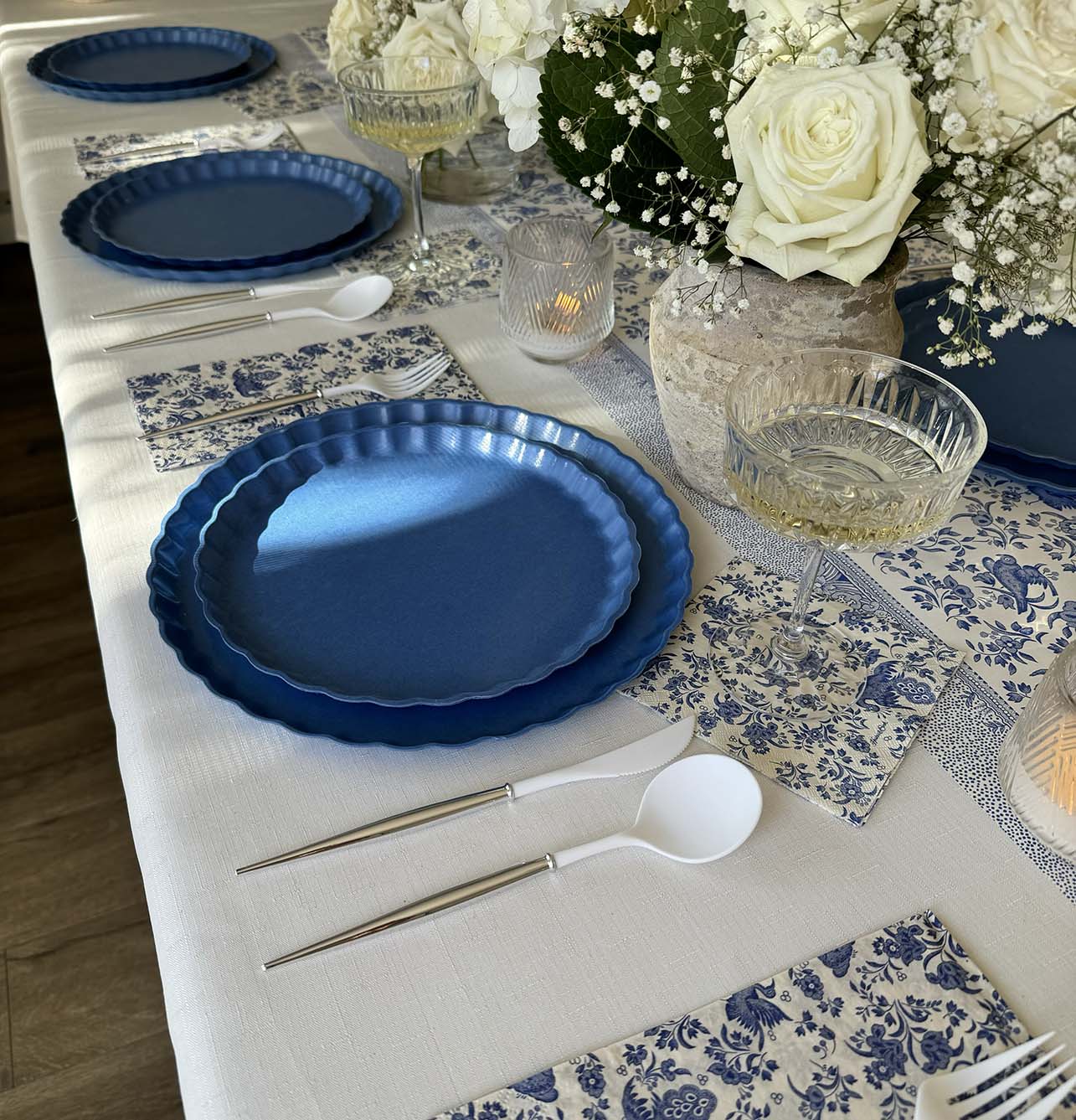 Simply Eco Dinner Plate- French Blue/8pkg – Sophistiplate LLC