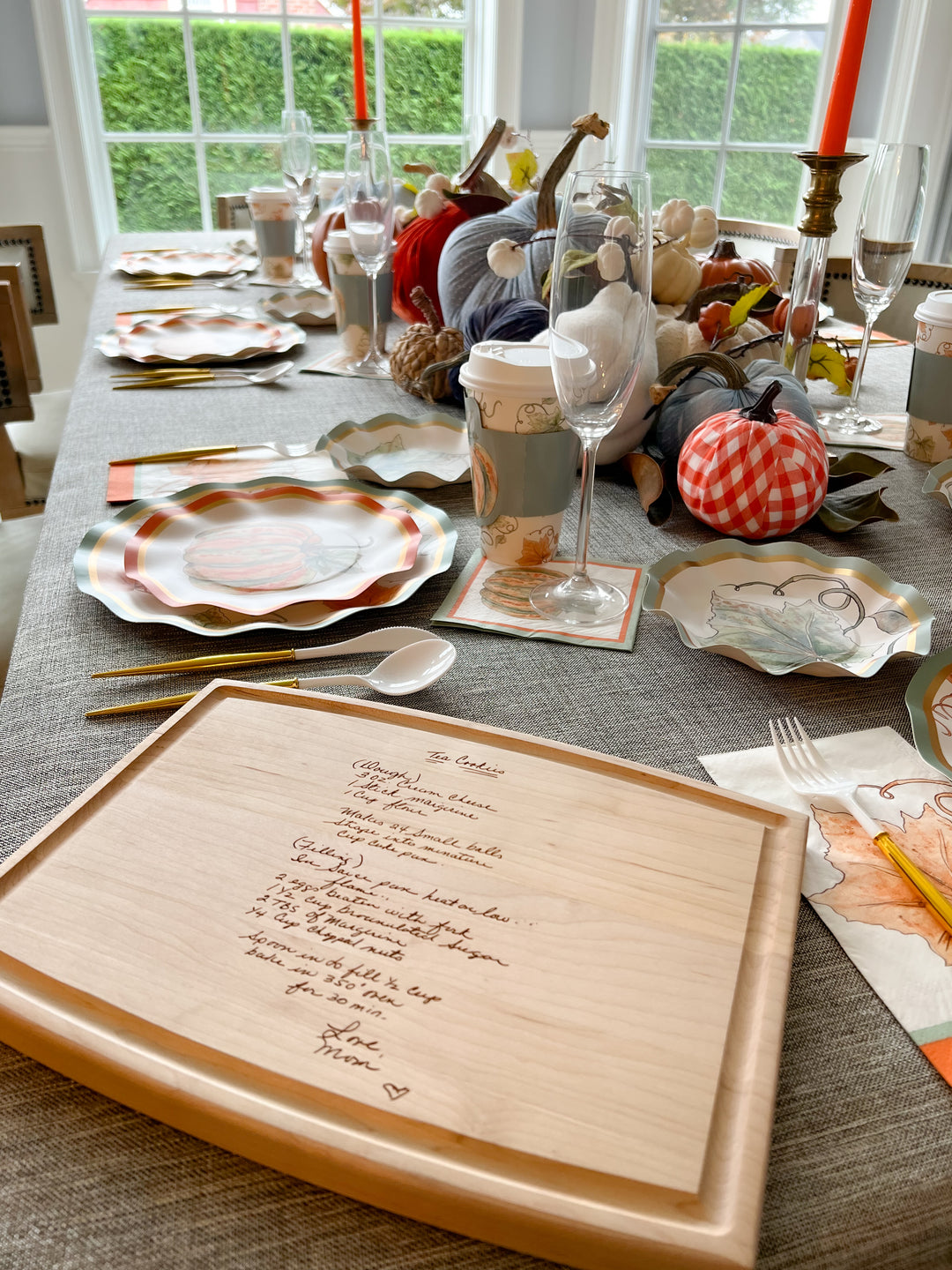Engraved Recipe Arched Artisan Maple Board | 12 x 9"