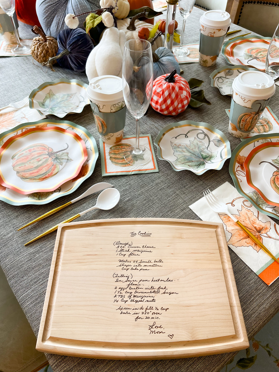 Engraved Recipe Arched Artisan Maple Board | 12 x 9"