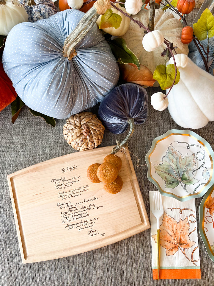 Engraved Recipe Arched Artisan Maple Board | 12 x 9"