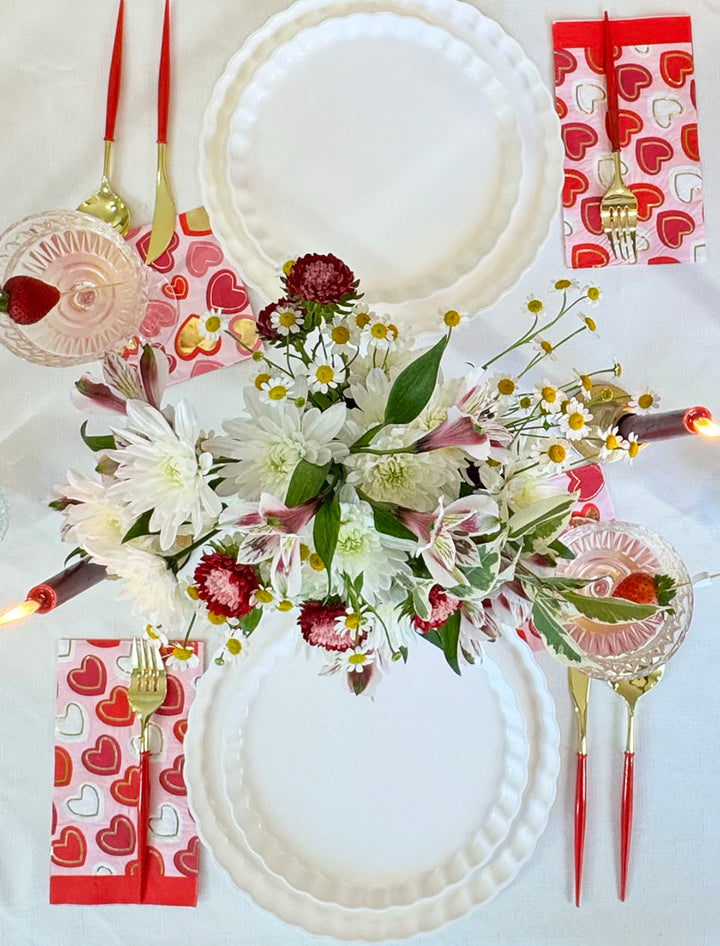 Hearts Adorned Table Setting