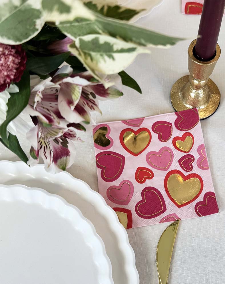 Hearts Adorned Table Setting