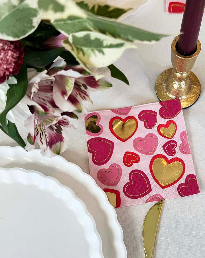 Hearts Adorned Table Setting
