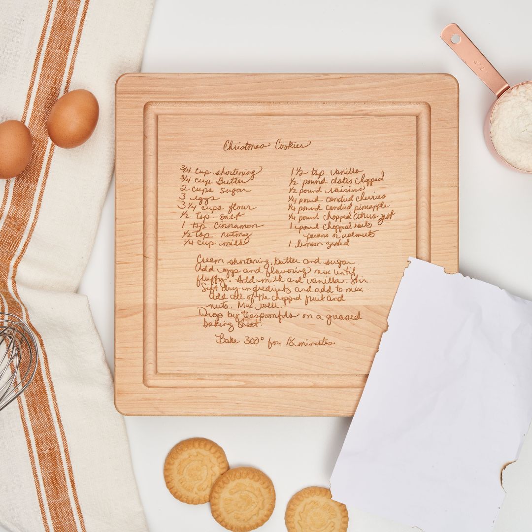 Engraved Recipe Maple Board | Personalized Recipe | 12 x 12
