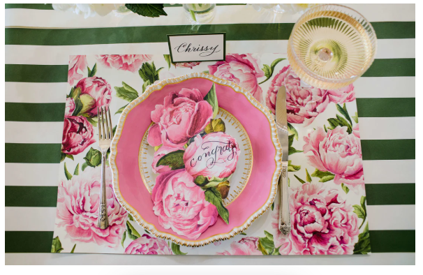 Hester & Cook Peonies in Bloom Placemat - Thumbnail 4