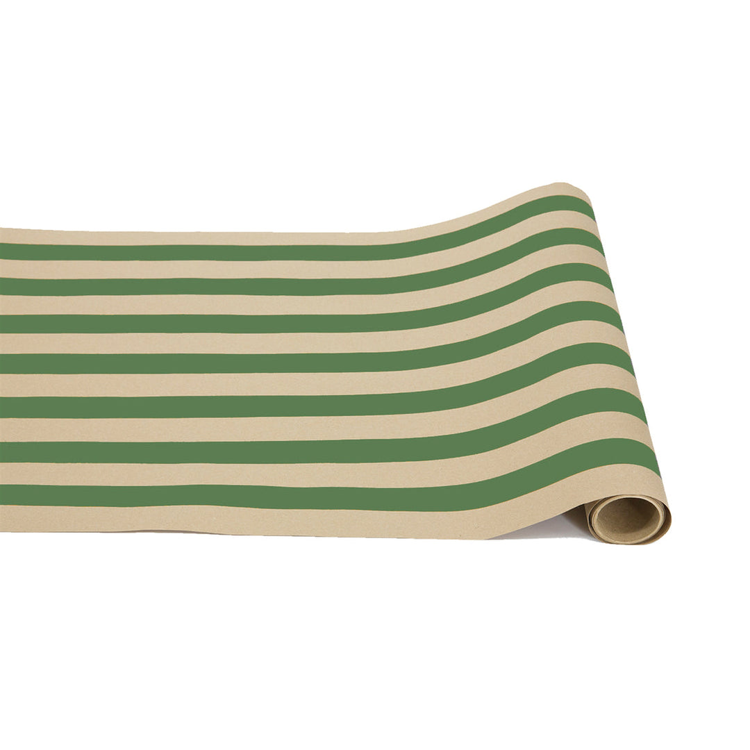 Kraft Green Classic Stripe Runner - 20" x 25'