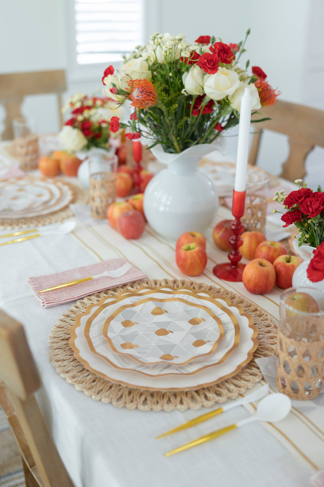 Golden Apple Table Setting