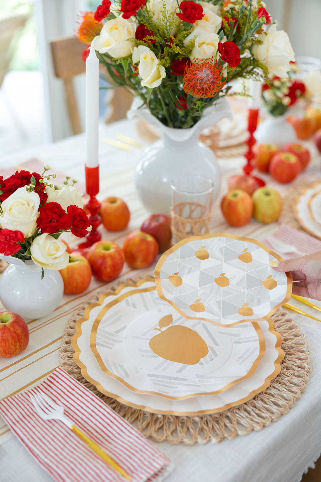 Golden Apple Table Setting