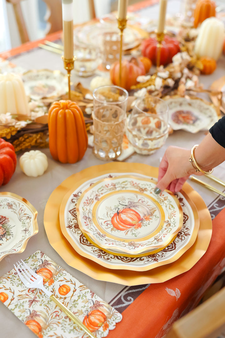 Turkey & Gourds Table Setting