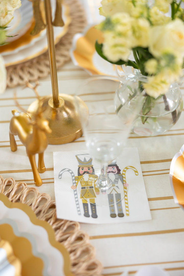 Gilded Nutcracker Paper Cocktail Napkin/20pk