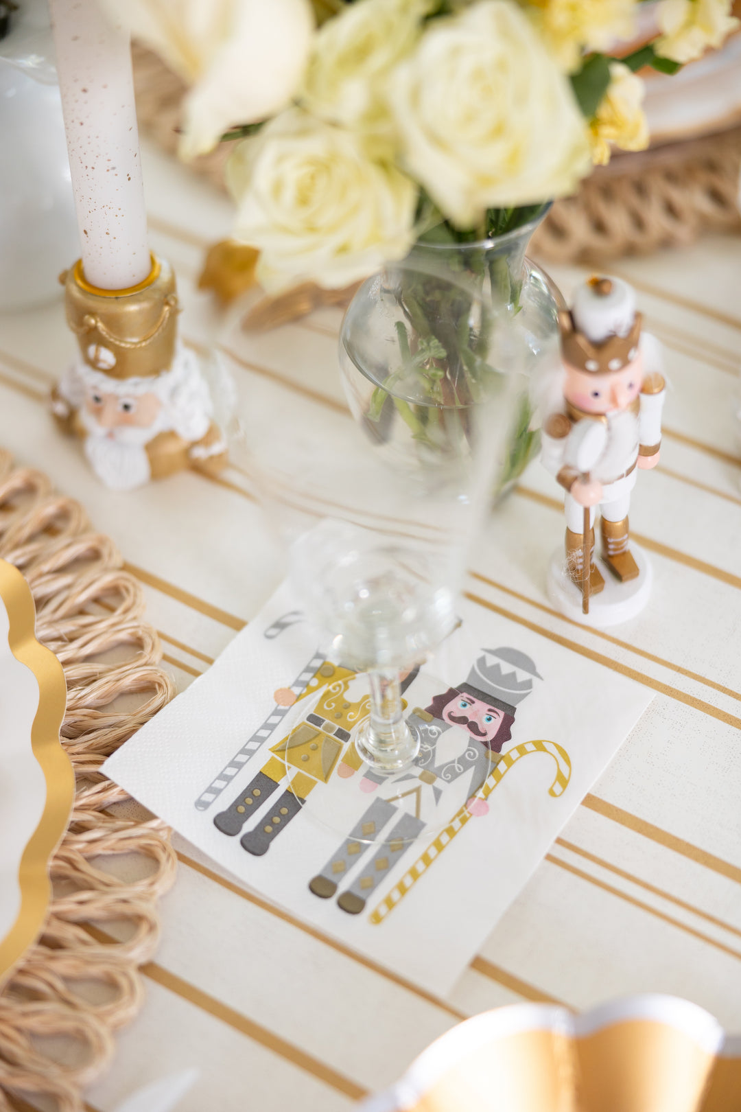Gilded Nutcracker Paper Cocktail Napkin/20pk