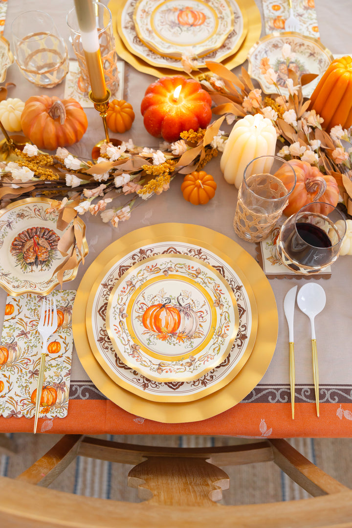 Turkey & Gourds Table Setting