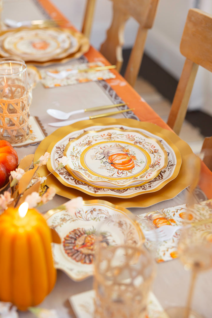Turkey & Gourds Table Setting