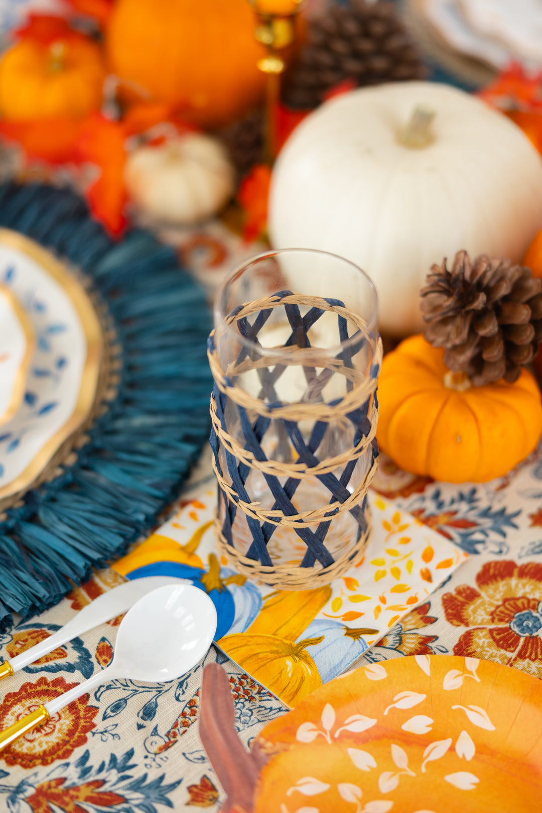Cocktail Napkin Harvest Blues/20 pkg