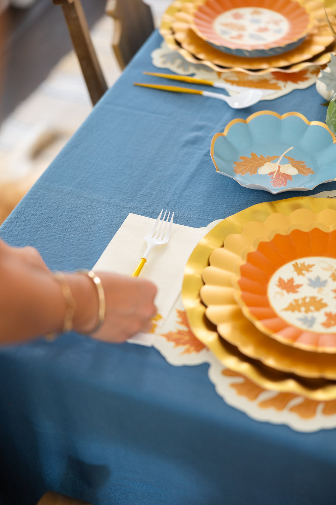 Gilded Harvest Table Setting