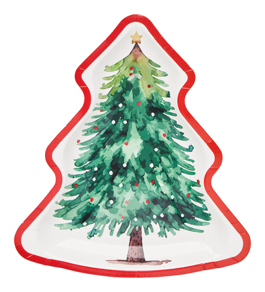 Tree Salad Plate Merry and Bright/8pk – Sophistiplate LLC