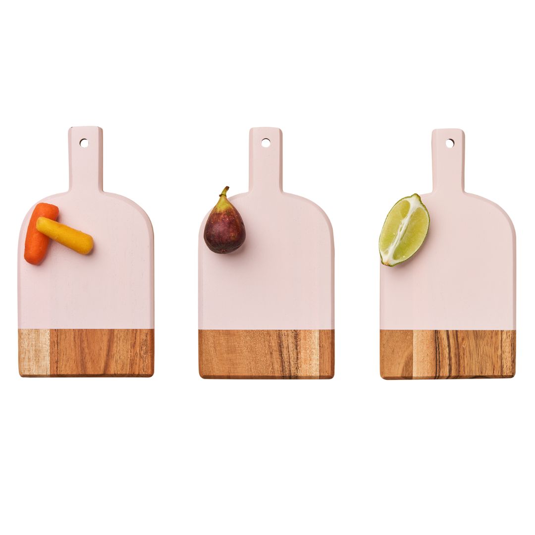Mini Bevel Boards - Set of 3 with Ribbon | Pink | 8 x 4.25"