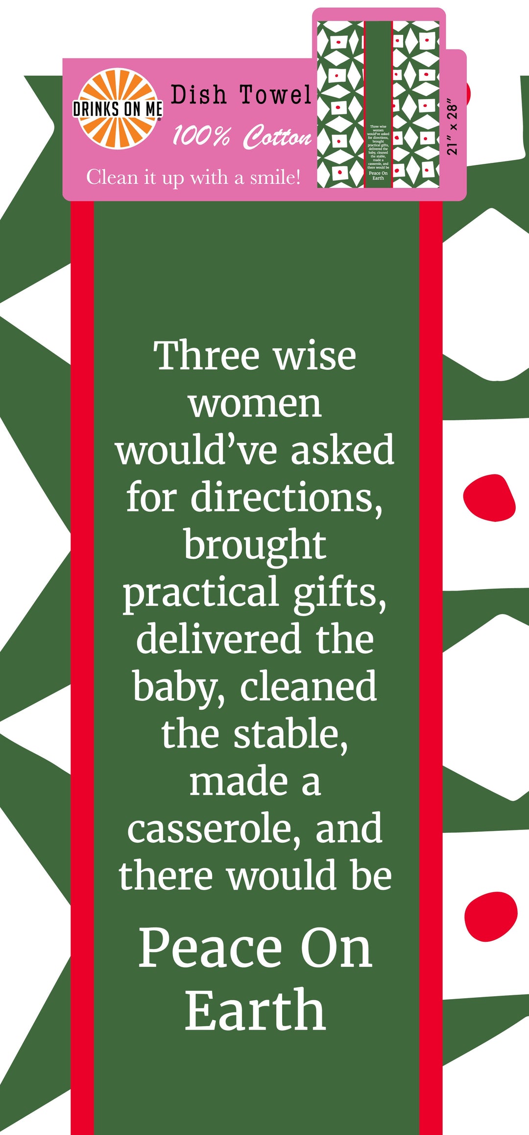 CHRISTMAS Peace on Earth Dish Towel