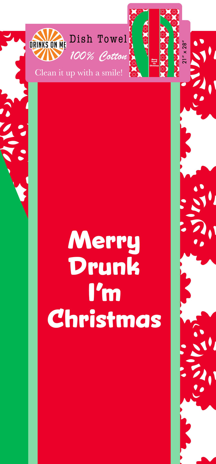 CHRISTMAS Merry Drunk Dish Towel