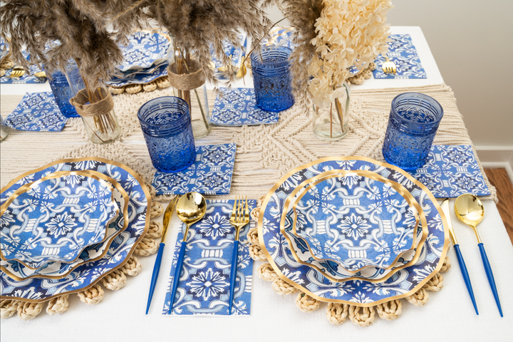 Moroccan Nights Wavy Paper Salad Plate/8pk