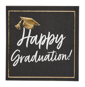 Classic Grad Cocktail Napkins A/26pk