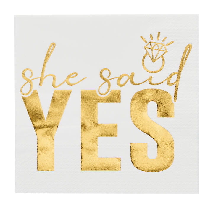 She said Yes Cocktail Napkins /26pk