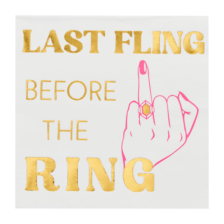 Last Fling before the Ring Cocktail Napkins /26pk