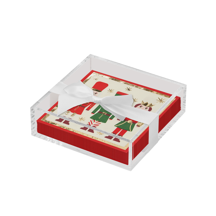 Christmas Cocktail Napkin with Napkin Tray
