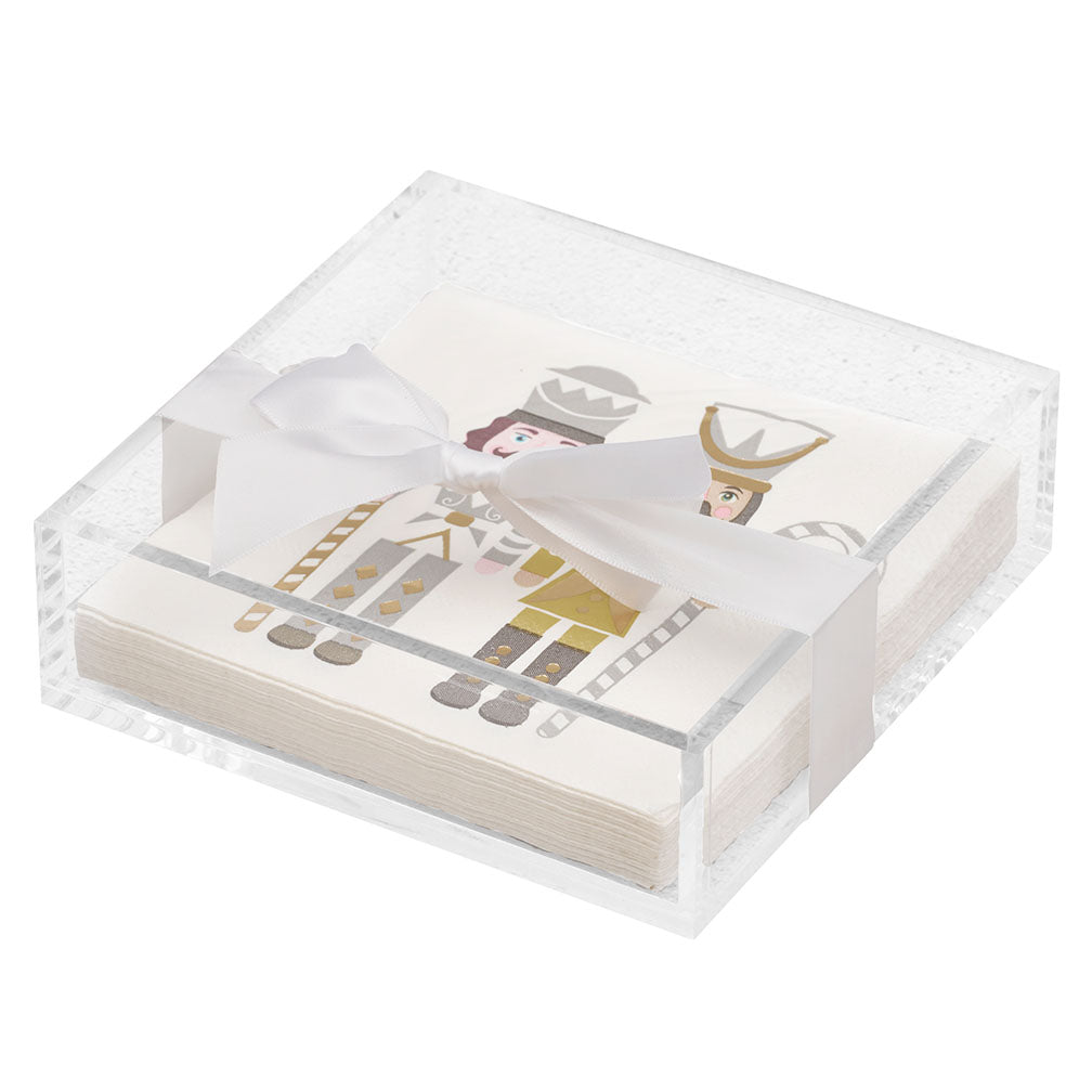 Christmas Cocktail Napkin with Napkin Tray