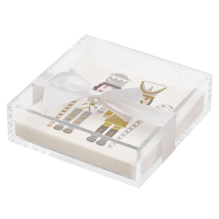 Christmas Cocktail Napkin with Napkin Tray