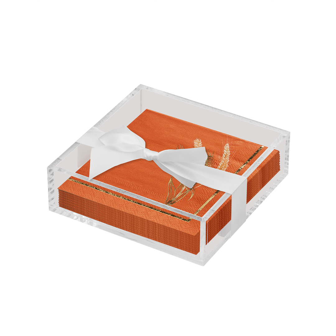 Harvest Cocktail Napkin with Napkin Tray