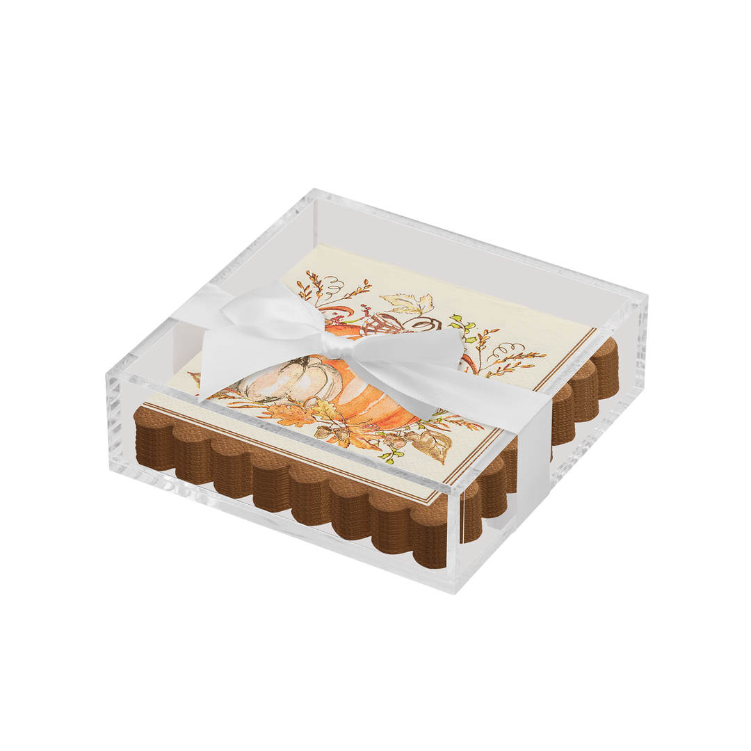 Harvest Cocktail Napkin with Napkin Tray