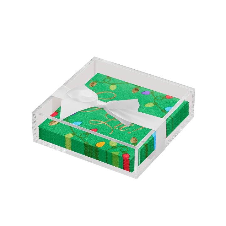 Christmas Cocktail Napkin with Napkin Tray