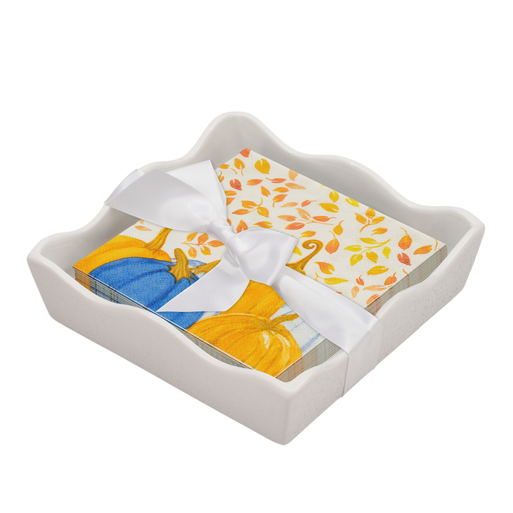 Harvest Cocktail Napkin with Napkin Tray