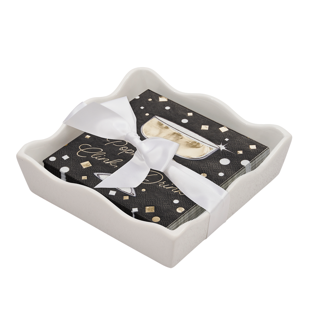 Everyday Cocktail Napkin with Napkin Tray