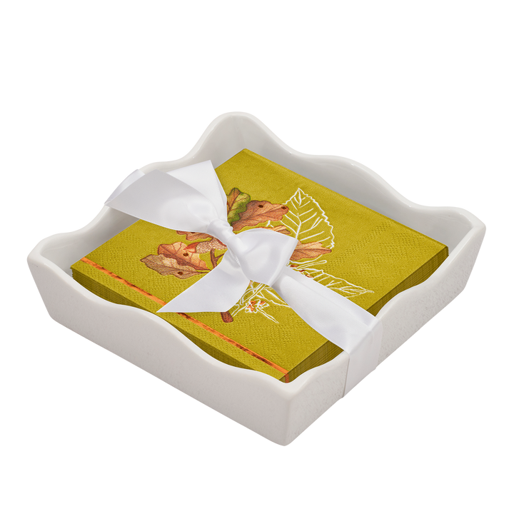 Harvest Cocktail Napkin with Napkin Tray