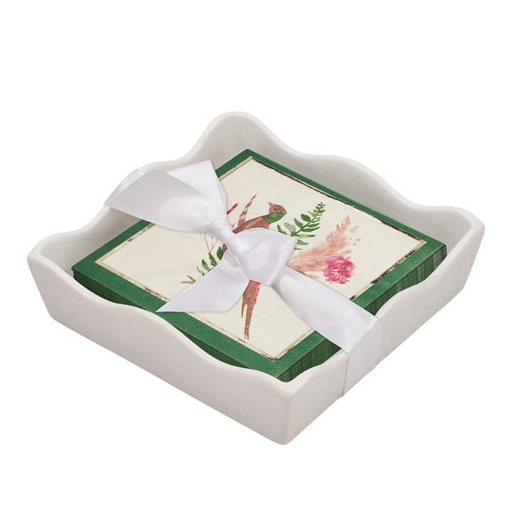 Harvest Cocktail Napkin with Napkin Tray