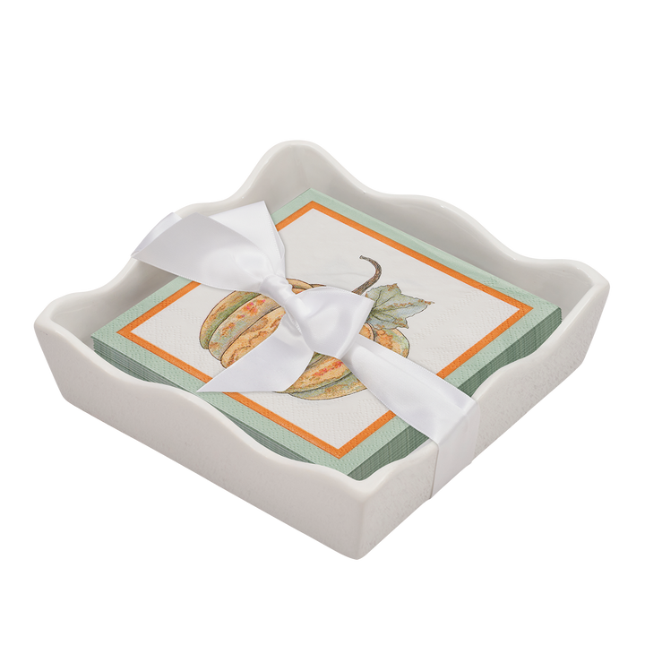 Harvest Cocktail Napkin with Napkin Tray
